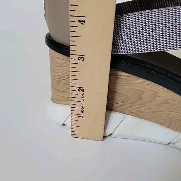 Sorel Joannie III Sport Strap Platform Wedge Sandals Gray Open Toe - Picture 12 of 14